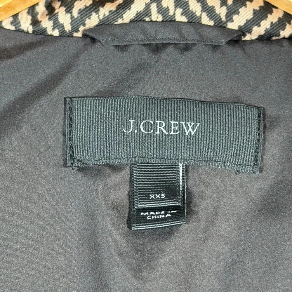 J. Crew Quilted Herringbone Vest Women's XXS Stand Collar Puffer Comfort‎